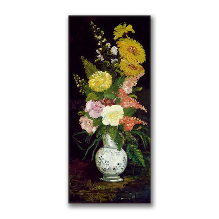 Paul Cezanne 'Vase Of Flowers' Canvas Art,24x47